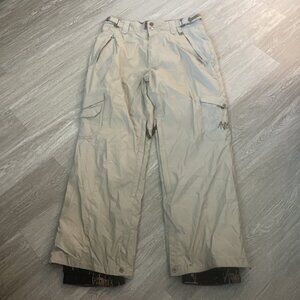Ride Mens M Snowboard Pants Light Brown Ski Snow Winter
